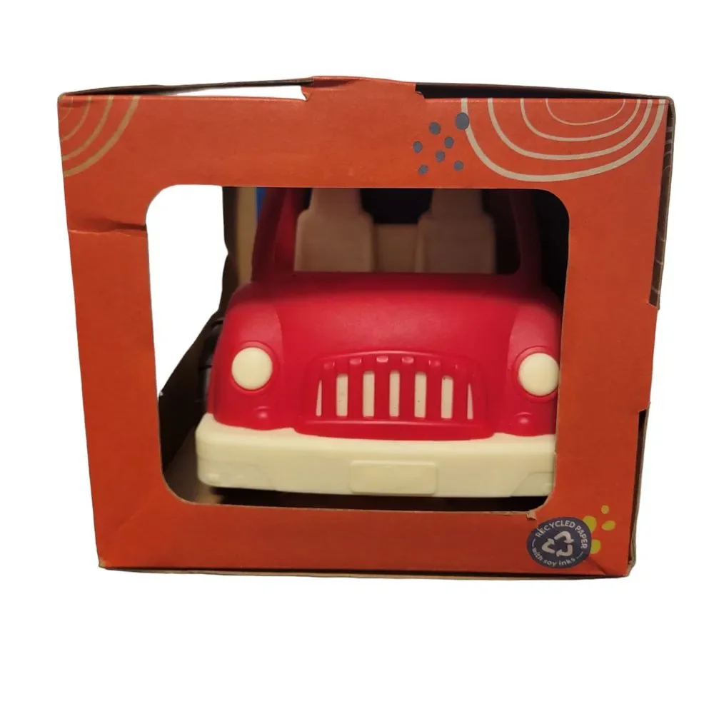 B. Toys Happy Cruisers Multicolor Kid‎ Powered 2 Cars 1 Carrier Classic Toys